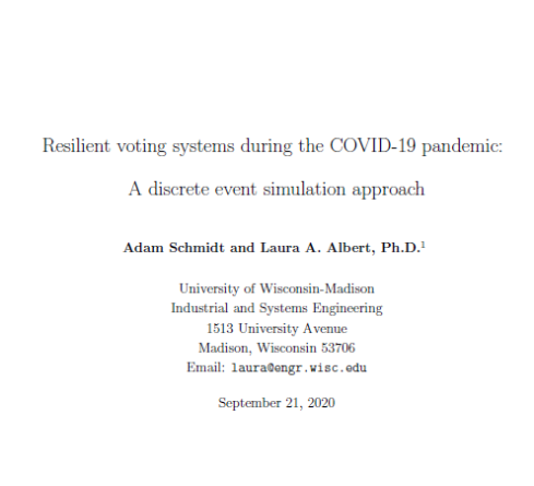 Resilient voting systems during the COVID-19 pandemic: A discrete event simulation approach